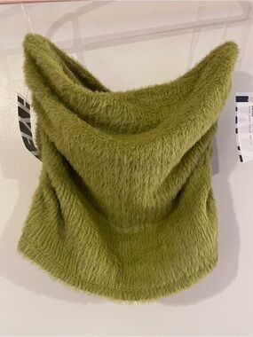Cozy HYFVE Olive Green Fuzzy Tube Top - S